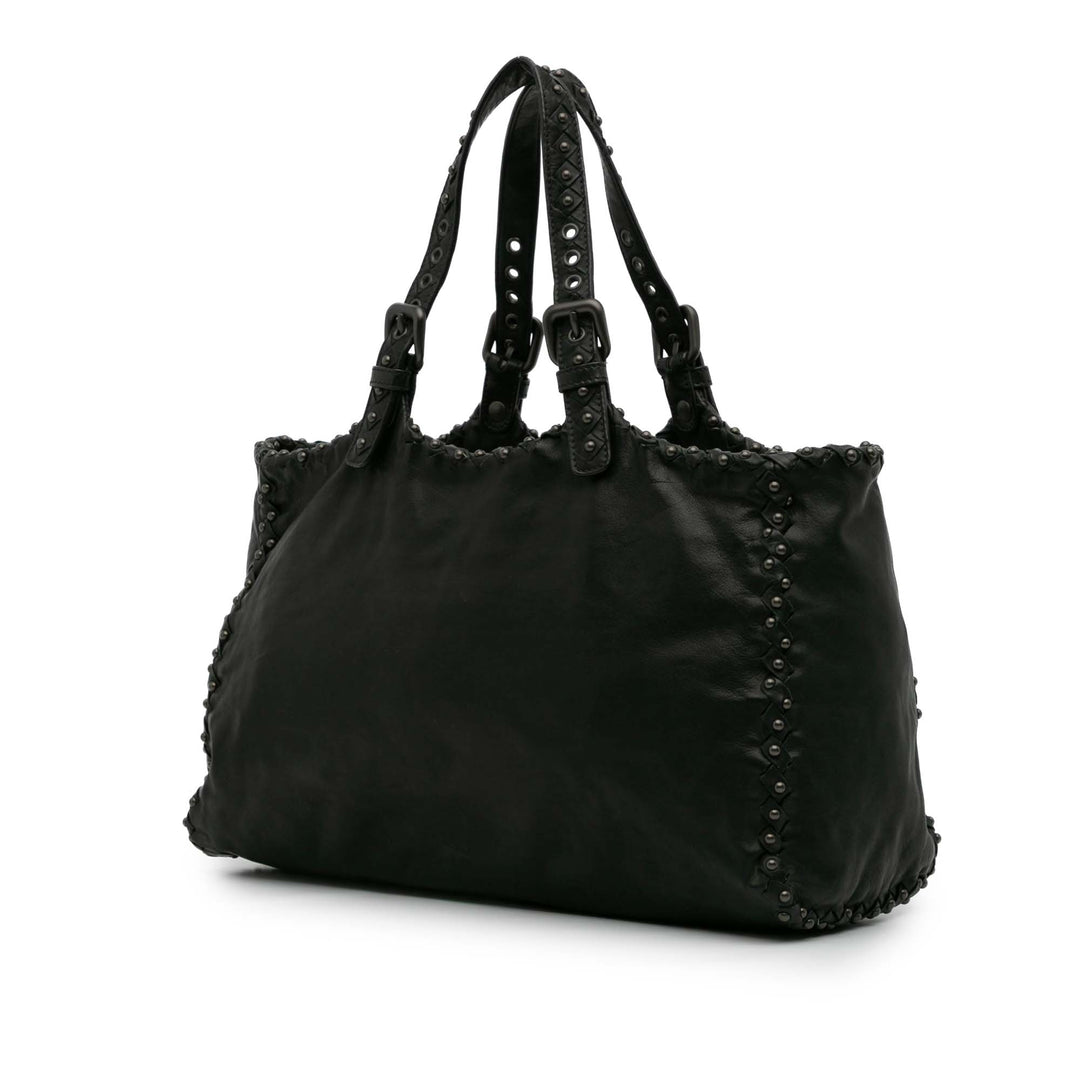 Bottega Veneta Studded Cuir Cabas Noir