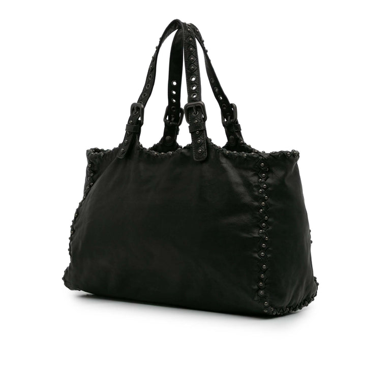 Bottega Veneta Studded Cuir Cabas Noir