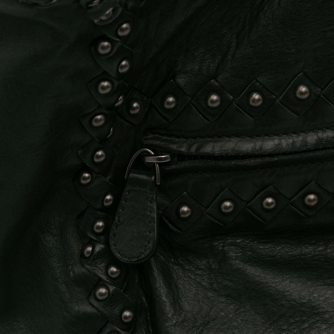 Bottega Veneta Studded Cuir Cabas Noir