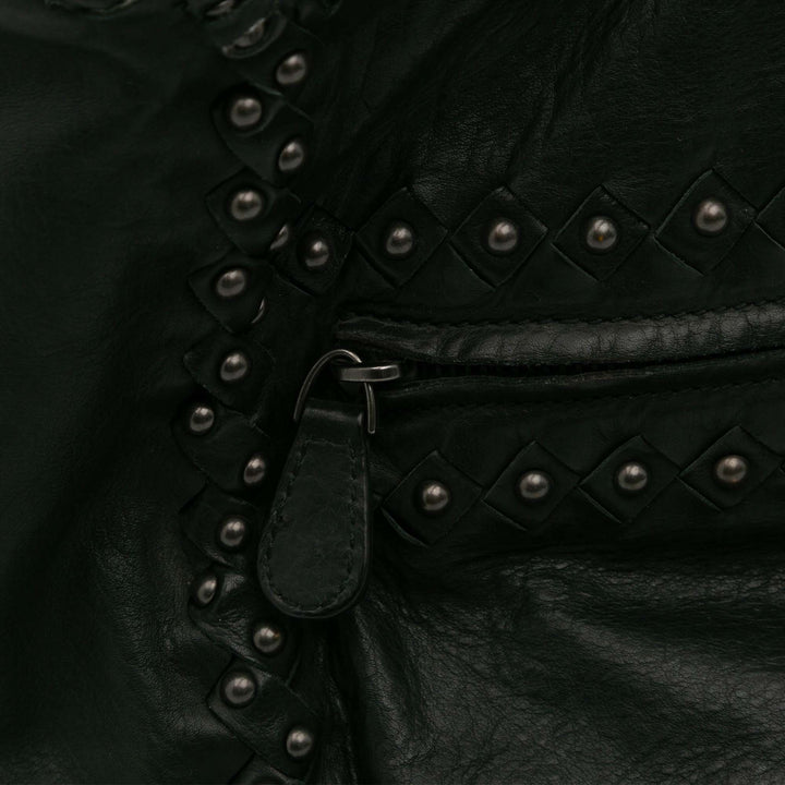 Bottega Veneta Studded Cuir Cabas Noir