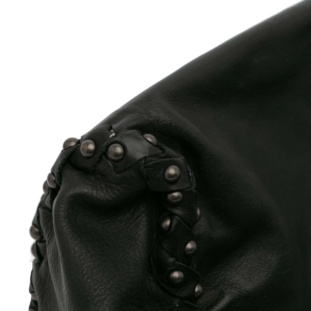 Bottega Veneta Studded Cuir Cabas Noir