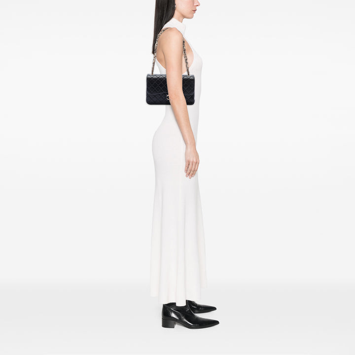 Chanel Matelassé Westminster Perle à rabat Moyen Cuir d'agneau Noir