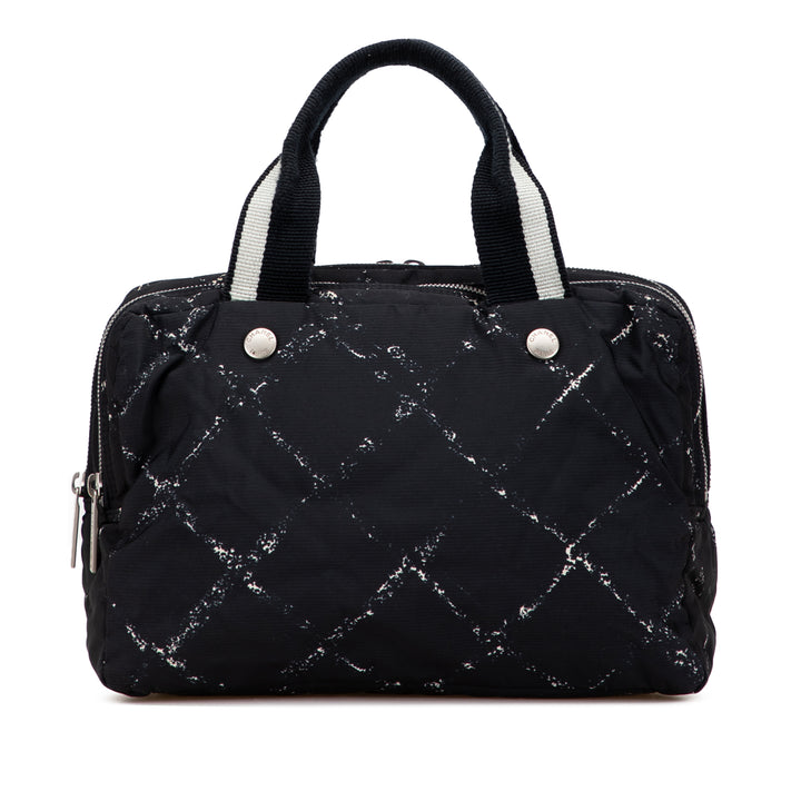 Old Travel Line Nylon Handbag Black - Gaby Paris