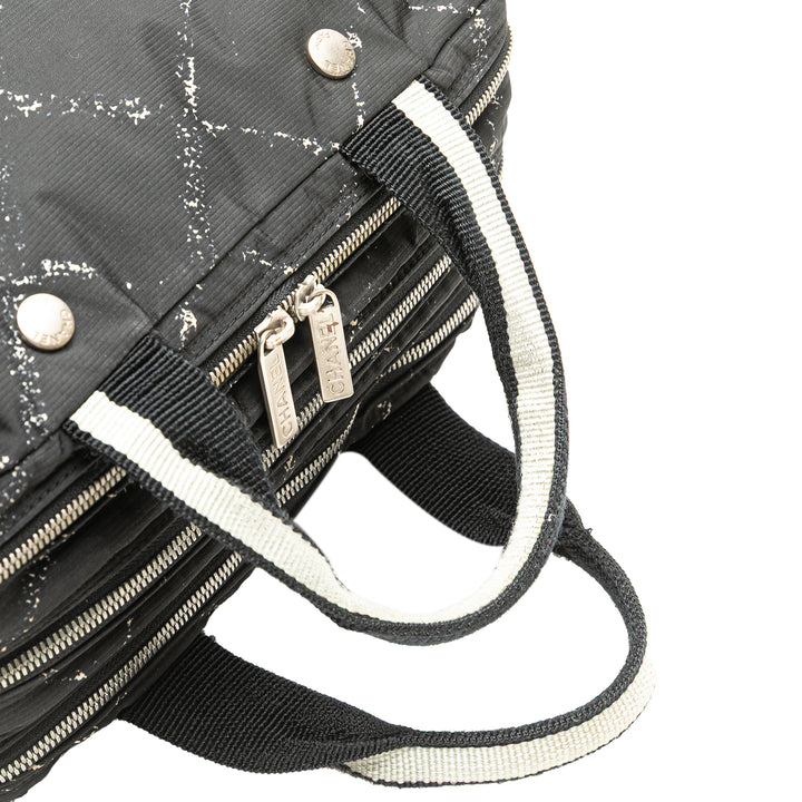 Old Travel Line Nylon Handbag Black - Gaby Paris