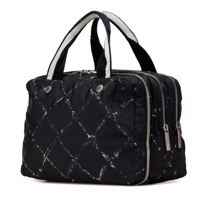 Old Travel Line Nylon Handbag Black - Gaby Paris
