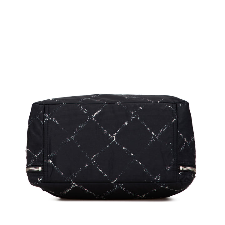 Old Travel Line Nylon Handbag Black - Gaby Paris