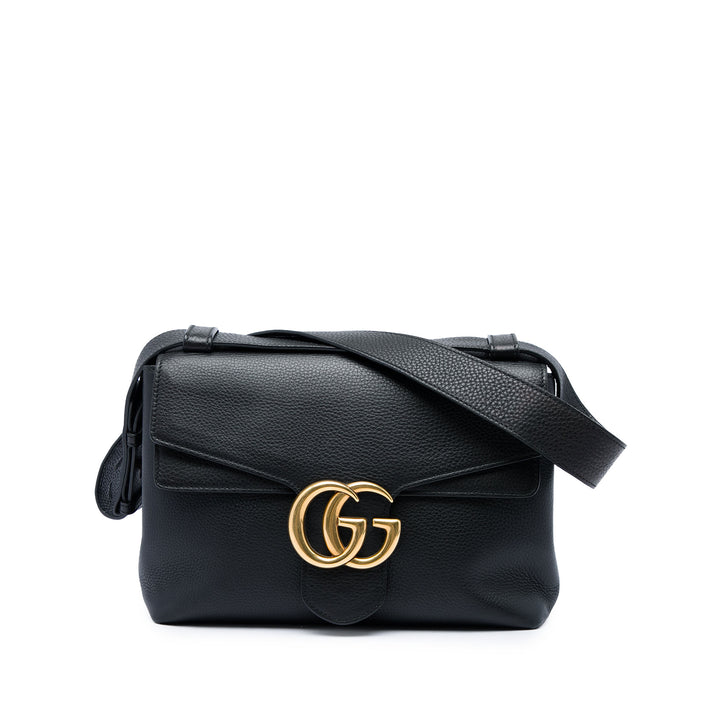 Gucci Sac porté épaule GG Marmont Petit Cuir de veau Noir – vue principale – GABY PARIS