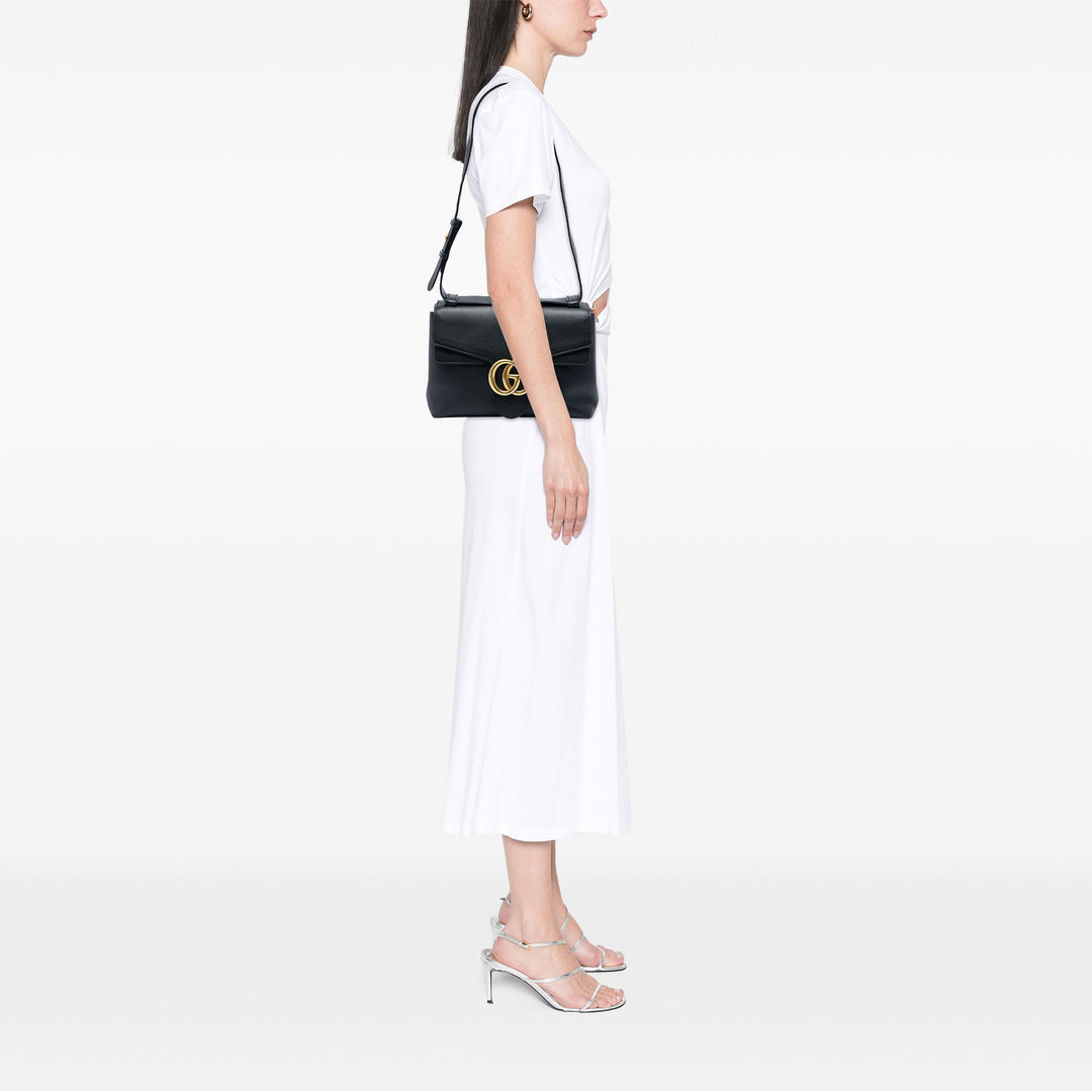 Gucci Sac porté épaule GG Marmont Petit Cuir de veau Noir – vue 5 – GABY PARIS