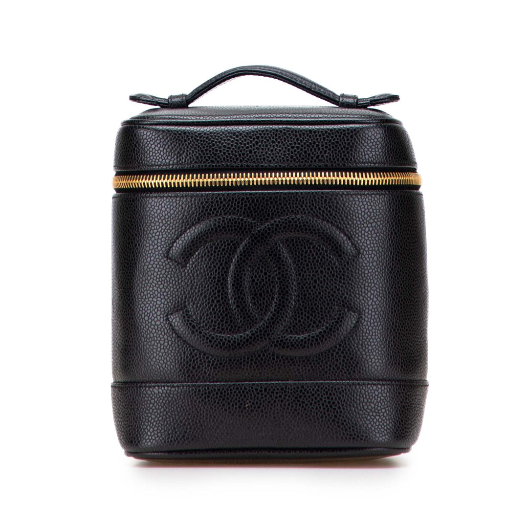 CC Caviar Vanity Case Black - Gaby Paris