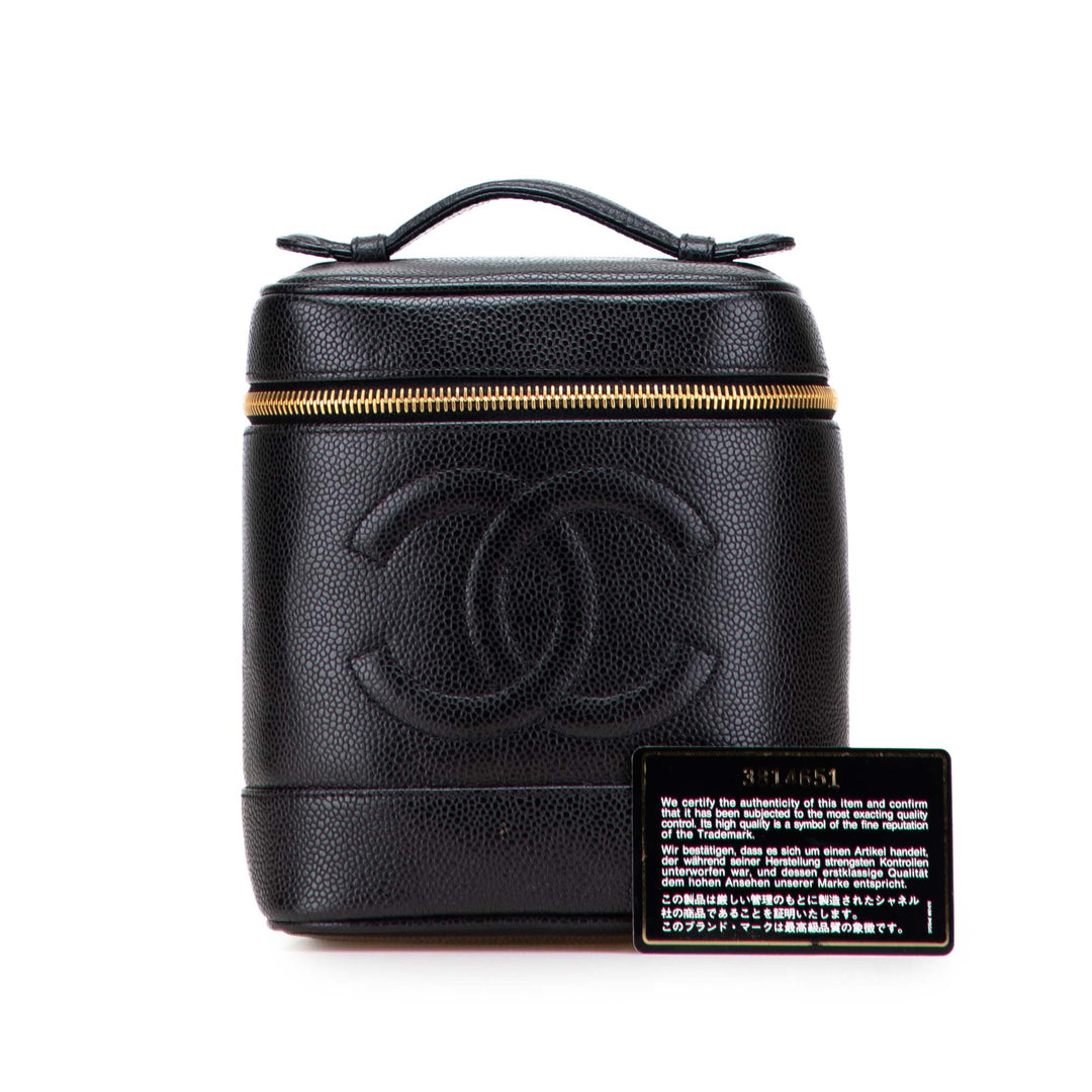 CC Caviar Vanity Case Black - Gaby Paris