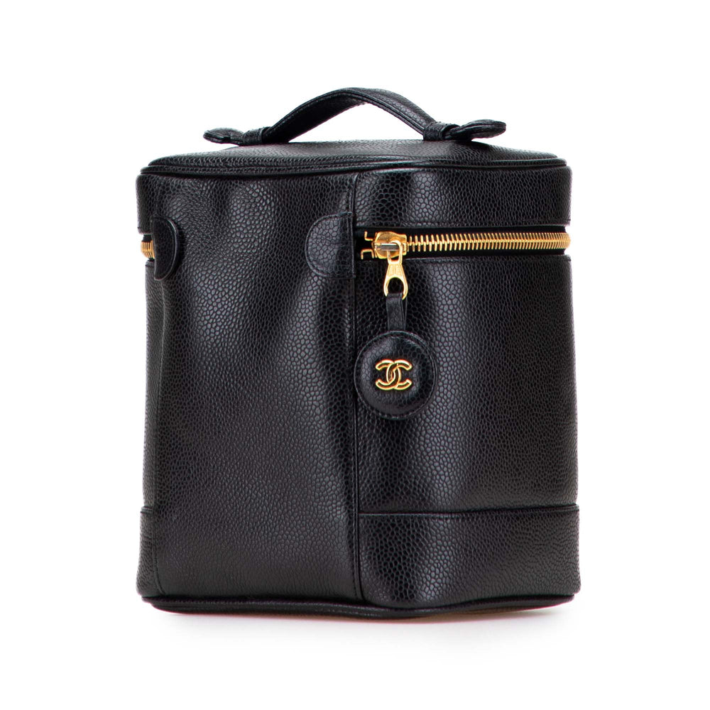 CC Caviar Vanity Case Black - Gaby Paris