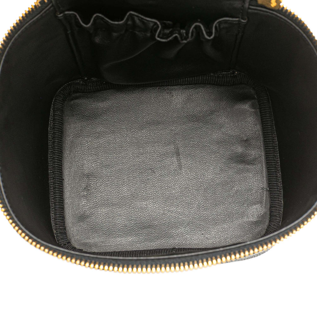 CC Caviar Vanity Case Black - Gaby Paris
