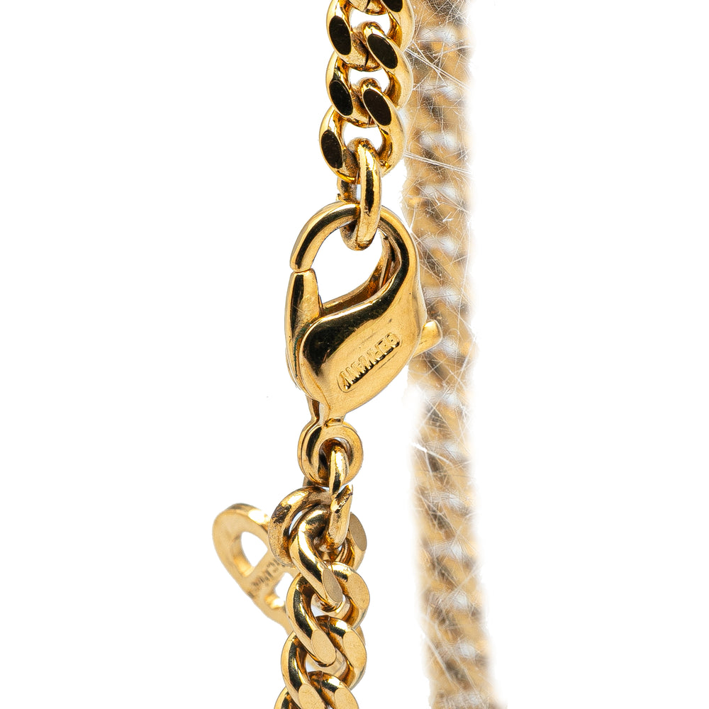 Gold Plated CD Logo Chain Necklace Gold - Gaby Paris