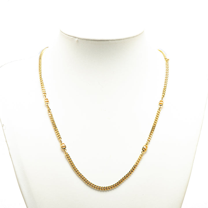 Gold Plated CD Logo Chain Necklace Gold - Gaby Paris
