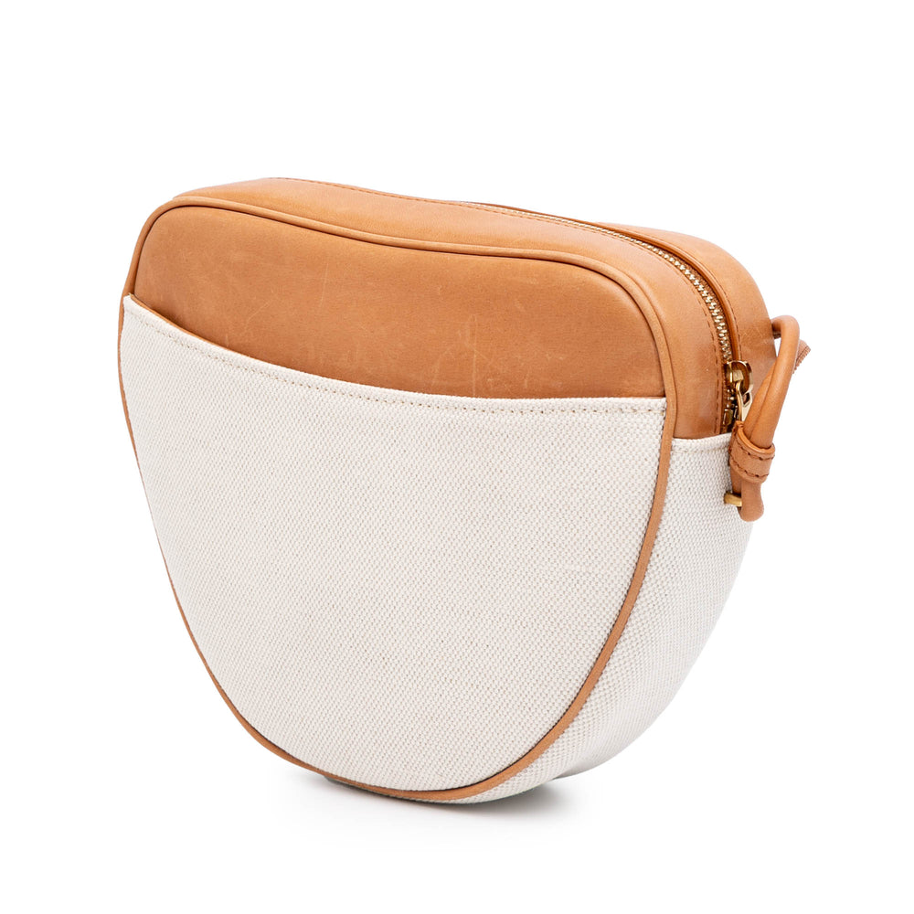 Canvas Sac Coeur Crossbody White - Gaby Paris