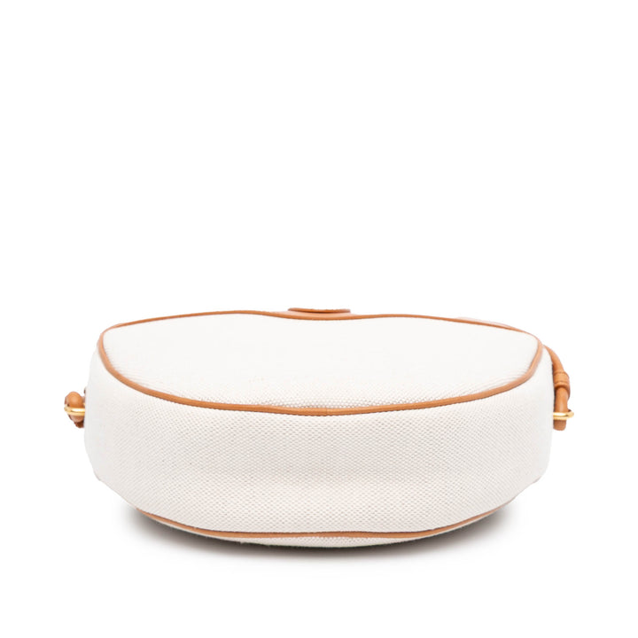 Canvas Sac Coeur Crossbody White - Gaby Paris