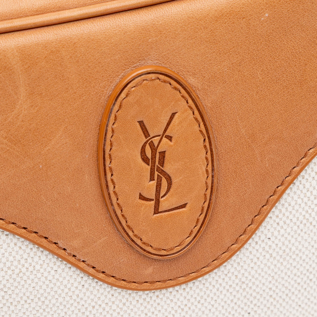 Canvas Sac Coeur Crossbody White - Gaby Paris