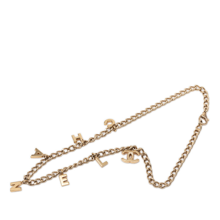 Chanel CC plaqué Letters Pendant Collier