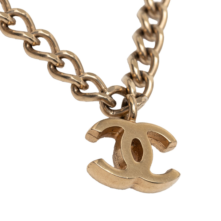 Chanel CC plaqué Letters Pendant Collier