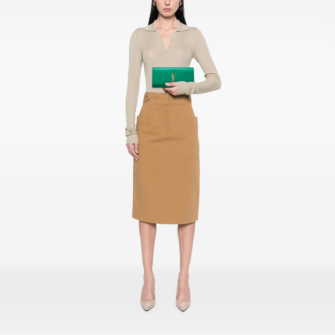 Saint Laurent Cassandre Pochette Vert