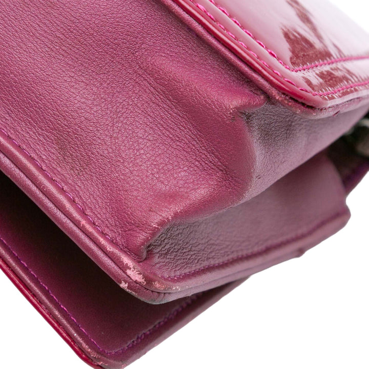 Patent CC Lipstick Wallet On Chain Pink - Gaby Paris
