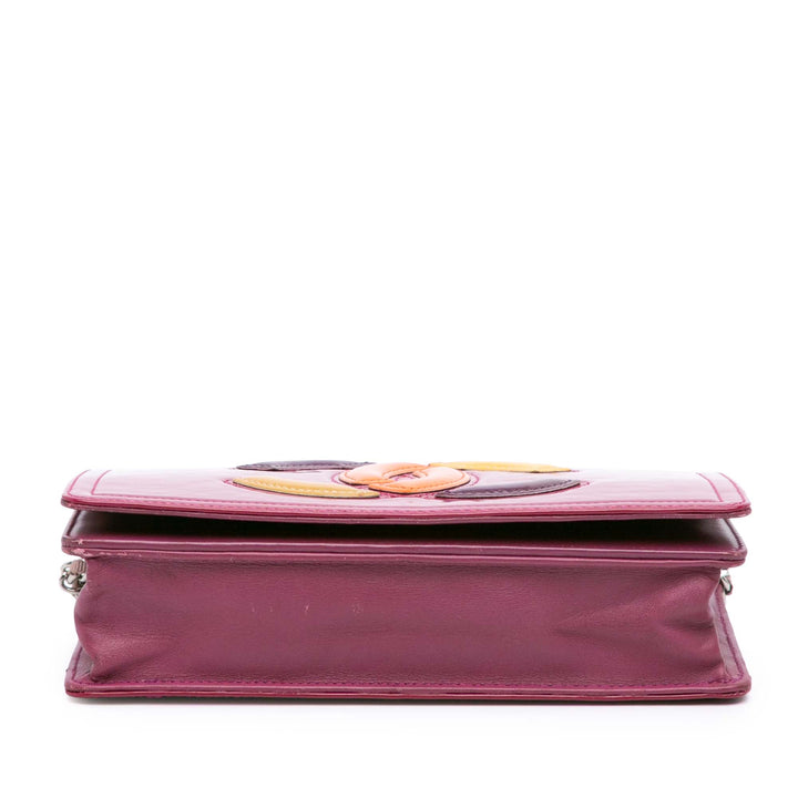 Patent CC Lipstick Wallet On Chain Pink - Gaby Paris