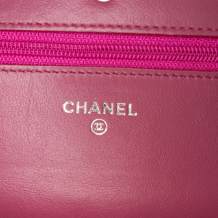 Patent CC Lipstick Wallet On Chain Pink - Gaby Paris