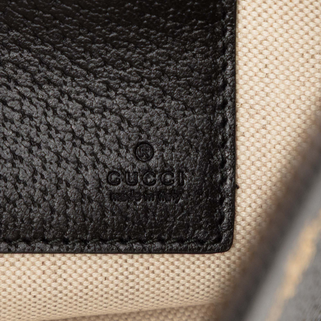 Bee Star Pochette Cuir de veau Noir