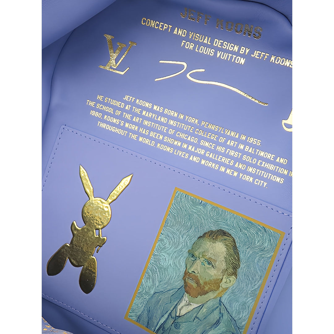 Louis Vuitton Jeff Koons Masters Collection Van Gogh Palm Springs Sac à dos Bleu – vue 10 – GABY PARIS