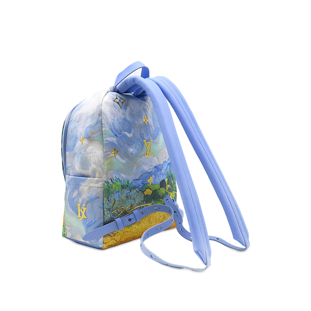 Louis Vuitton Jeff Koons Masters Collection Van Gogh Palm Springs Sac à dos Bleu – vue 2 – GABY PARIS