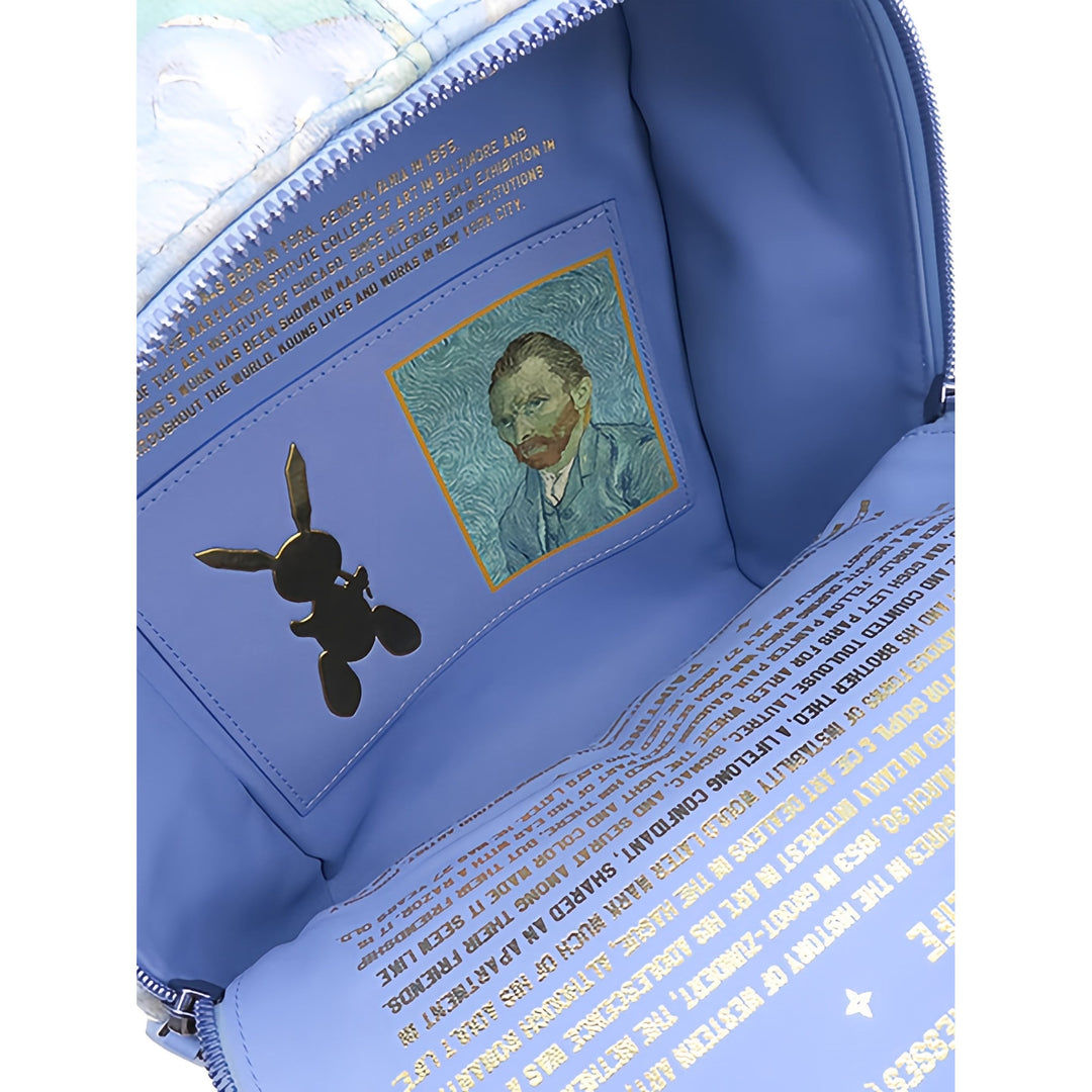Louis Vuitton Jeff Koons Masters Collection Van Gogh Palm Springs Sac à dos Bleu – vue 4 – GABY PARIS