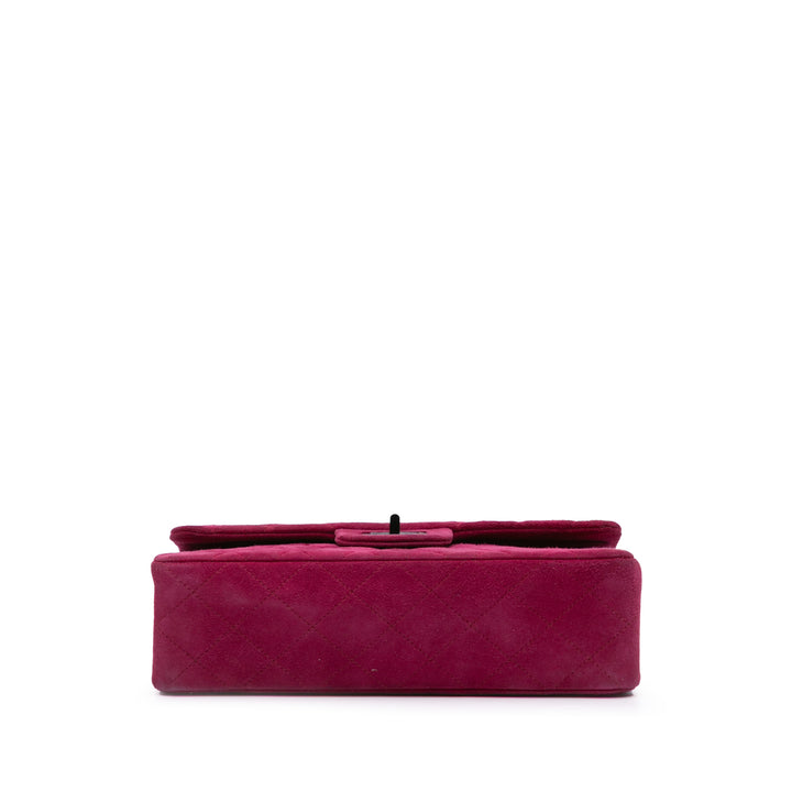 Reissue 2.55 Quilted Velvet Double Flap 225 Pink - Gaby Paris