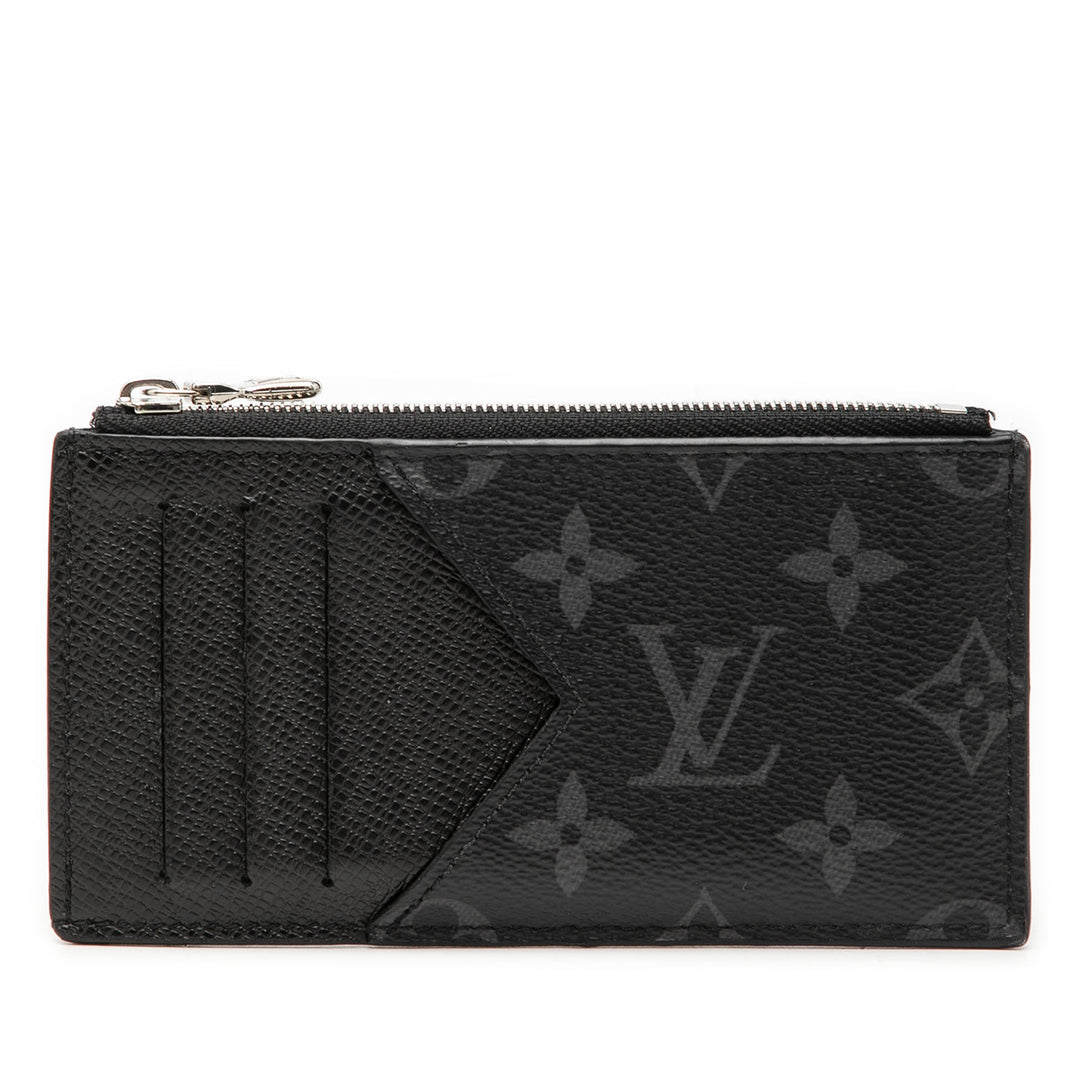 Louis Vuitton Monogram Eclipse Taigarama Coin Card Holder