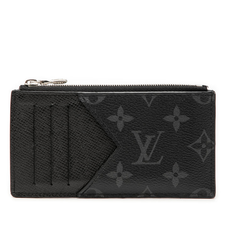 Louis Vuitton Monogram Eclipse Taigarama Coin Card Holder