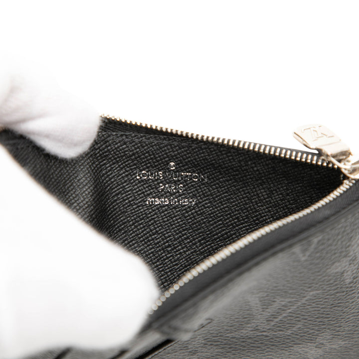 Louis Vuitton Monogram Eclipse Taigarama Coin Card Holder