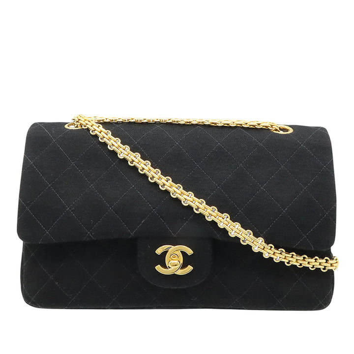 Chanel Medium Classic Jersey Bijoux Chain Double rabat