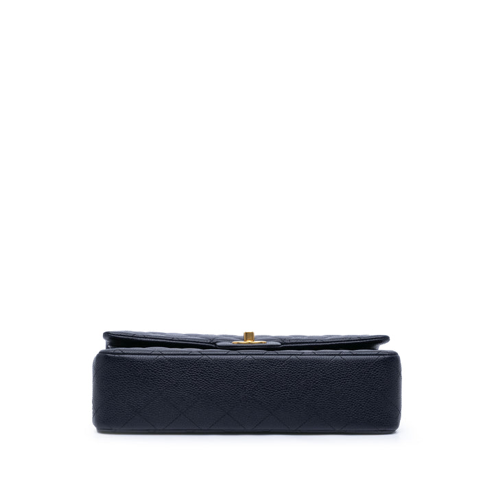 Medium Classic Caviar Double Flap Blue - Gaby Paris