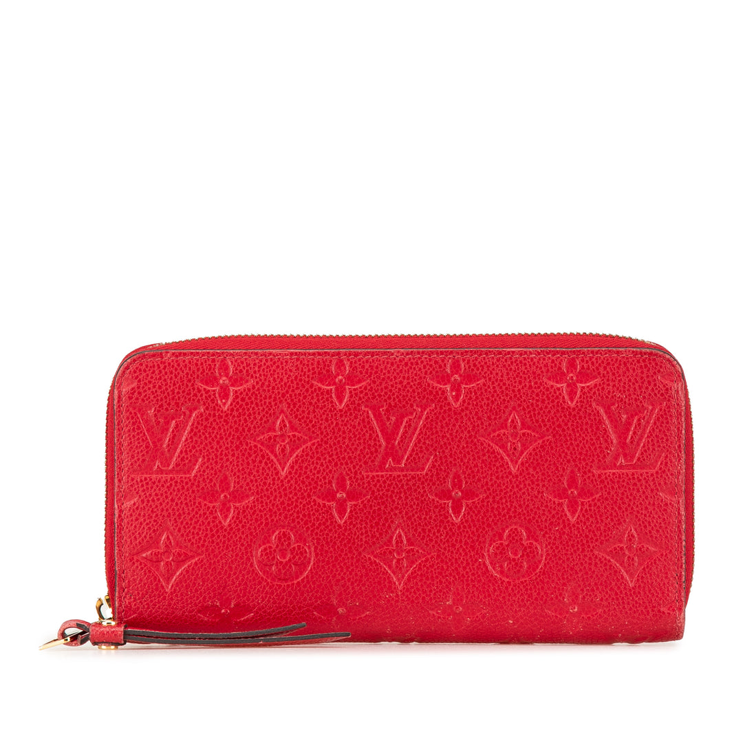 Monogram Empreinte Zippy Long Wallet Red - Gaby Paris