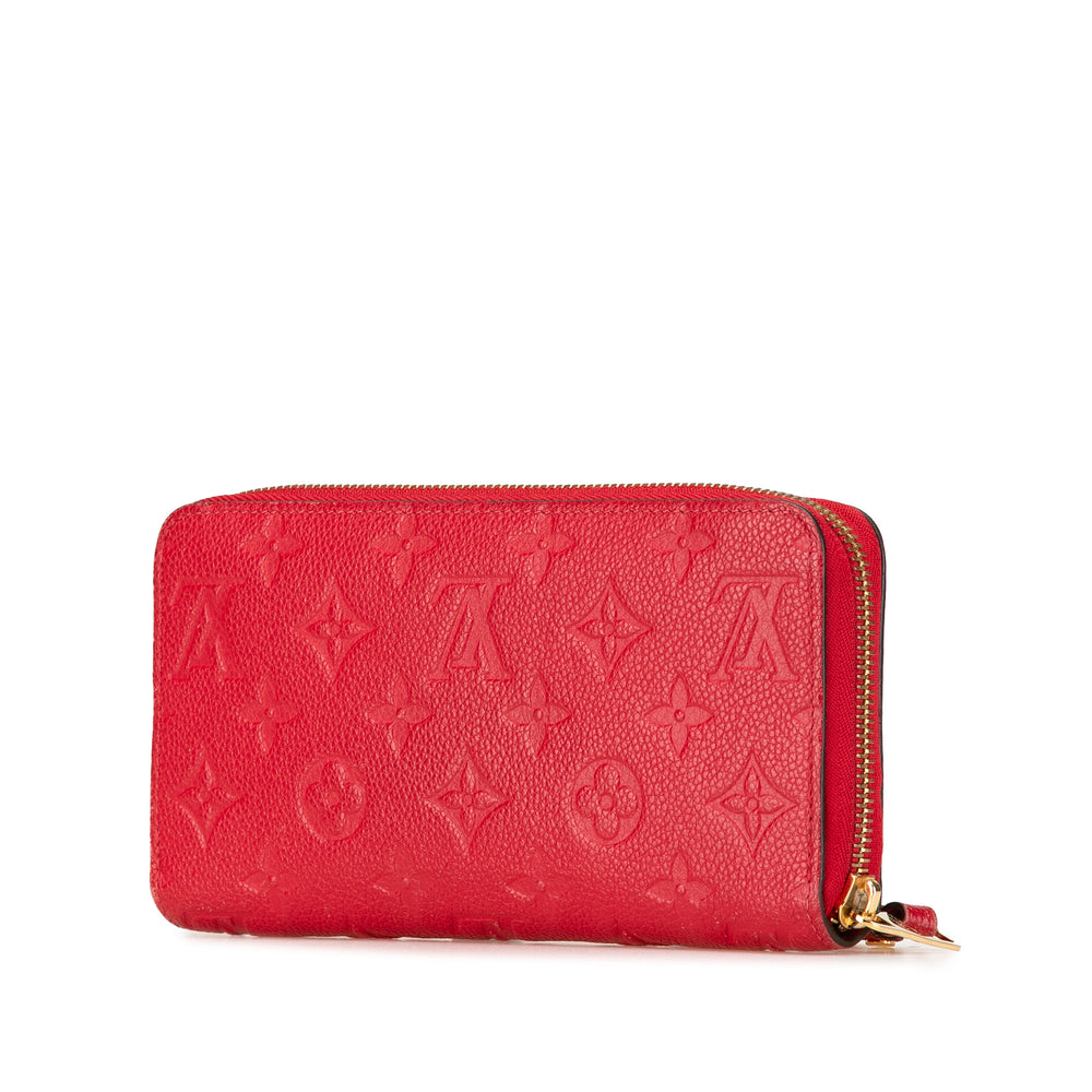 Monogram Empreinte Zippy Long Wallet Red - Gaby Paris