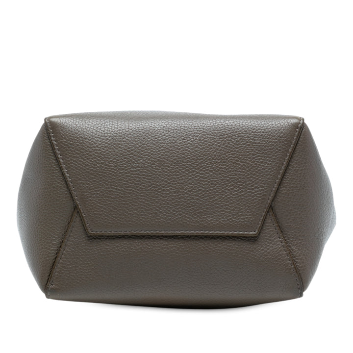 Celine Souple grainé Seau Sangle Sac seau Petit Cuir de veau grainé