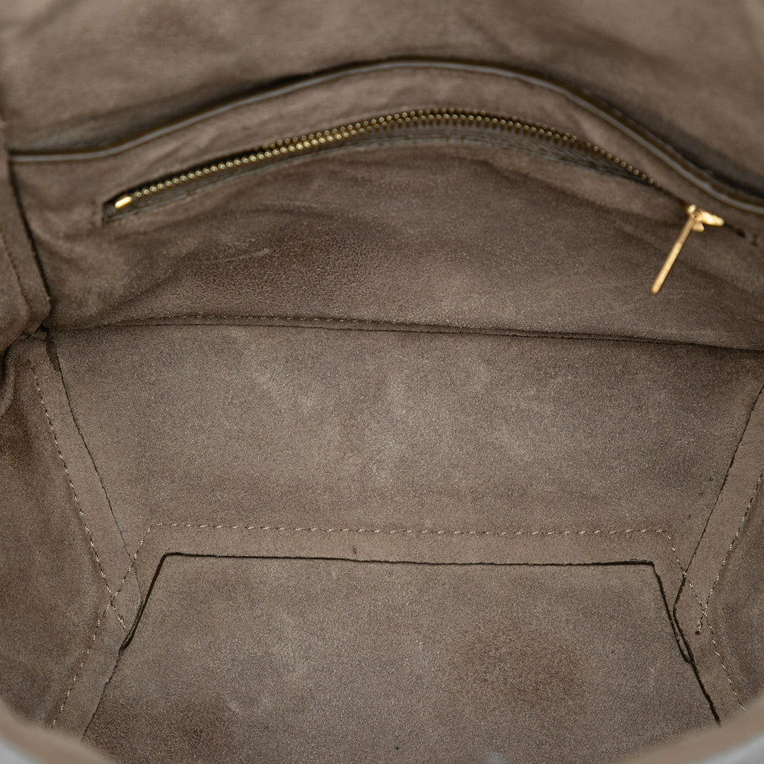 Celine Souple grainé Seau Sangle Sac seau Petit Cuir de veau grainé