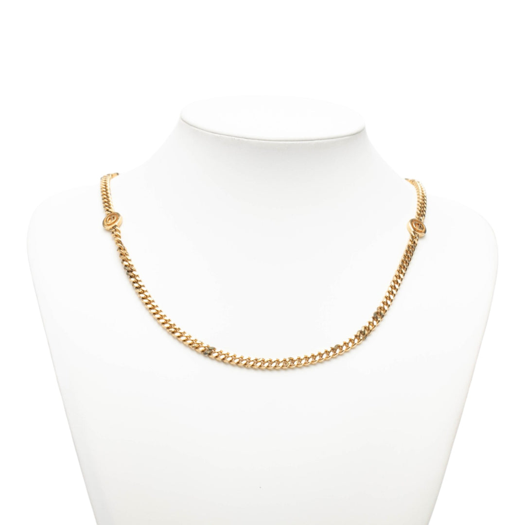 Dior plaqué CD Logo Chain Collier