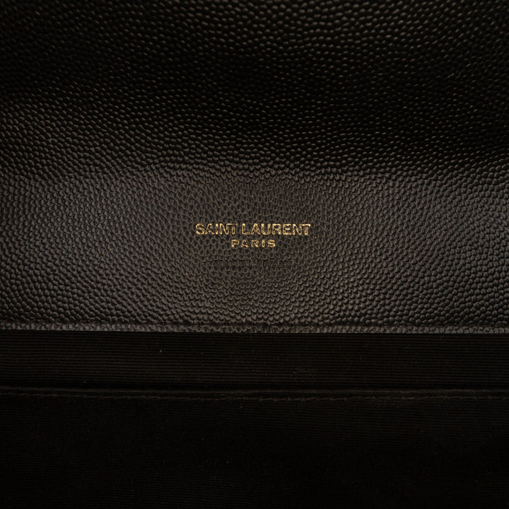 Saint Laurent Pochette Grain De Poudre Triquilt Enveloppe Monogram Noir – vue 5 – GABY PARIS