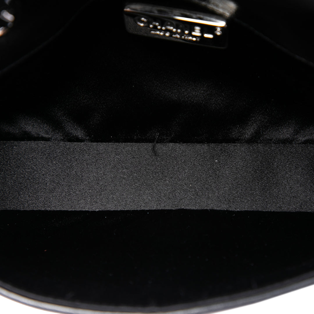 Chanel Mini CC Matelassé Cuir d’agneau Beaded Rabat intégral