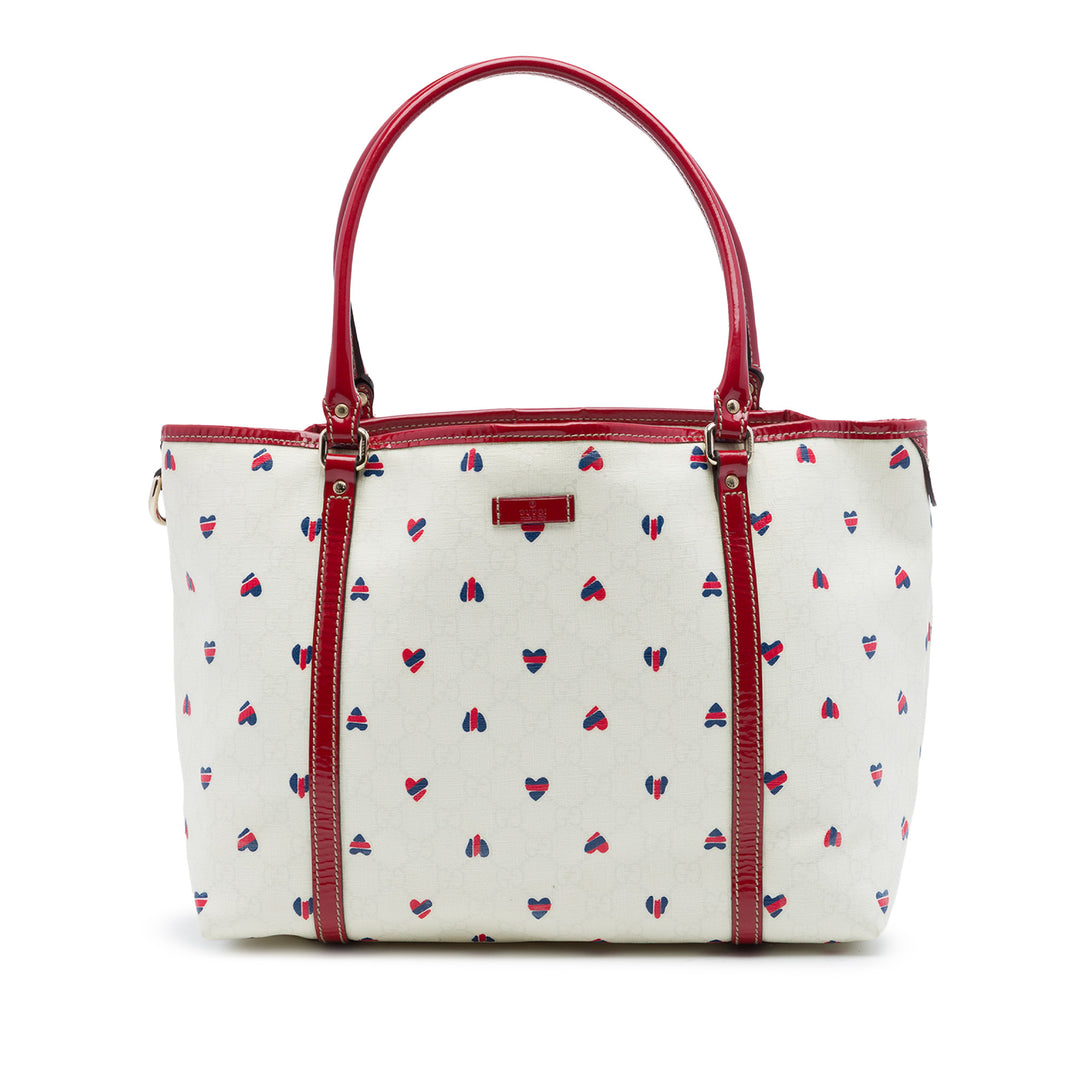 Gucci Medium GG Supreme Hearts Joy Cabas