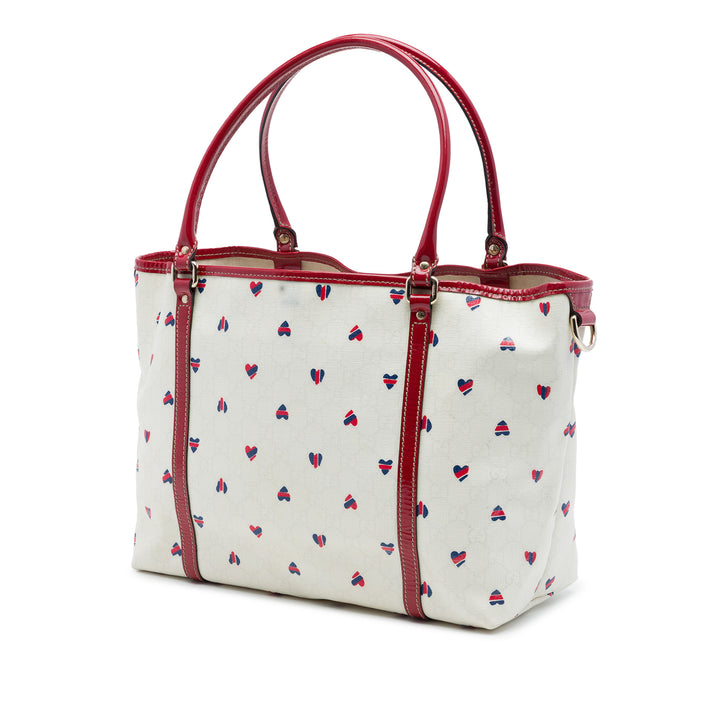 Gucci Medium GG Supreme Hearts Joy Cabas