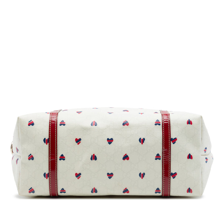 Gucci Medium GG Supreme Hearts Joy Cabas