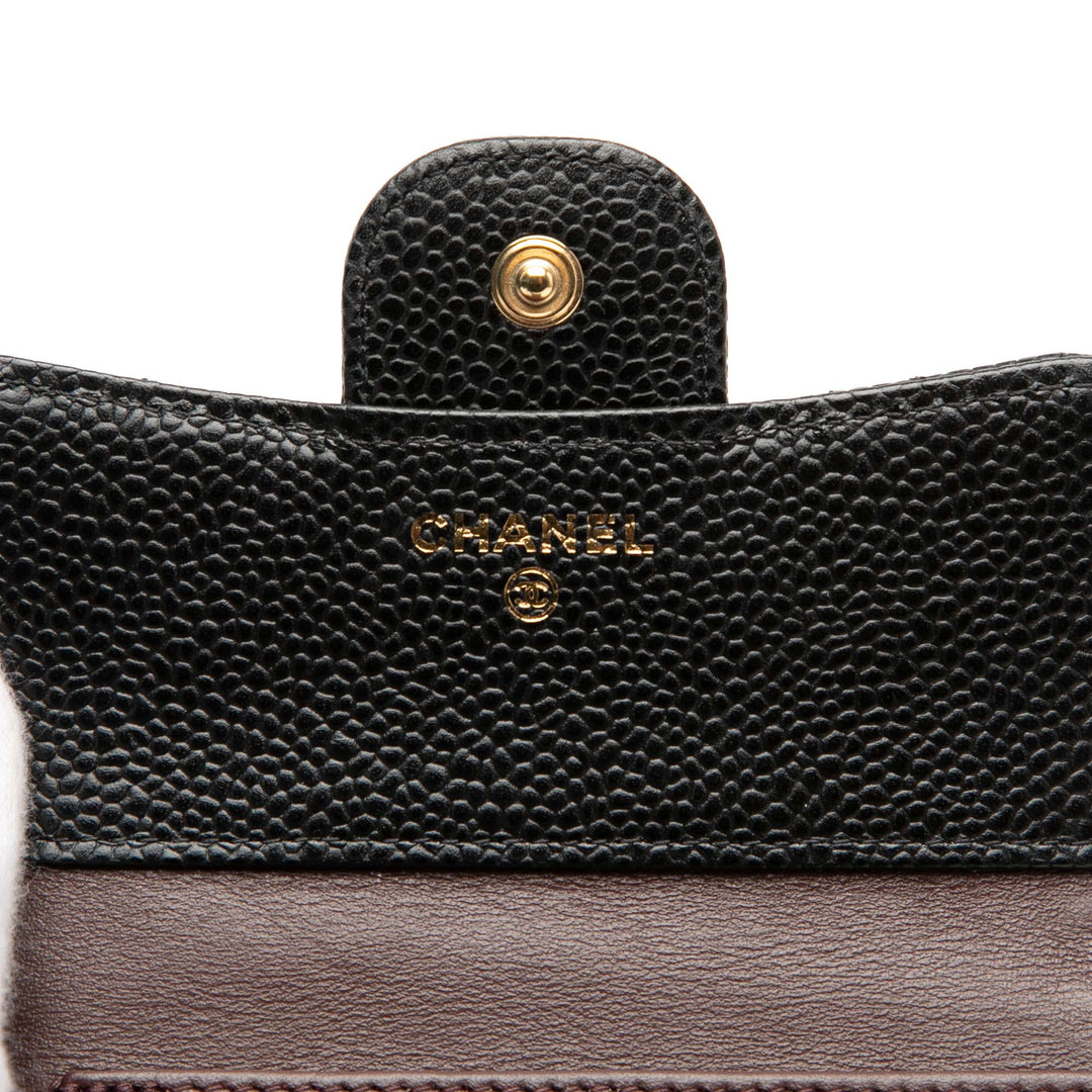 Hermès CC Matelassé Caviar Compact à rabat Portefeuille