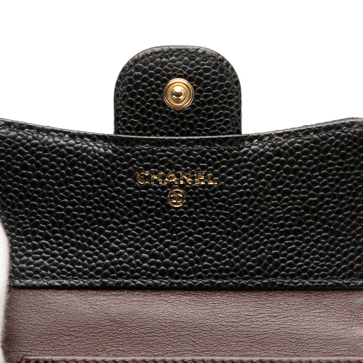 Hermès CC Matelassé Caviar Compact à rabat Portefeuille