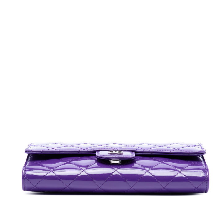 Chanel CC Matelassé Cuir verni Wallet on Chain